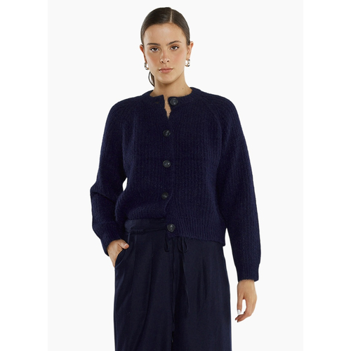 SASS POSIE FLUFFY CARDI-NAVY