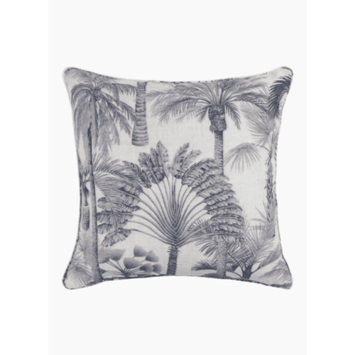 Maison by Rapee Prado Palm Print Cushion - Charcoal