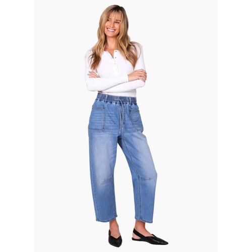 Monaco Leo Barrel Jeans - Blue