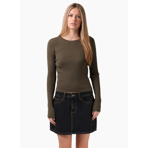 RPM Ribbed Knit Top - Olive