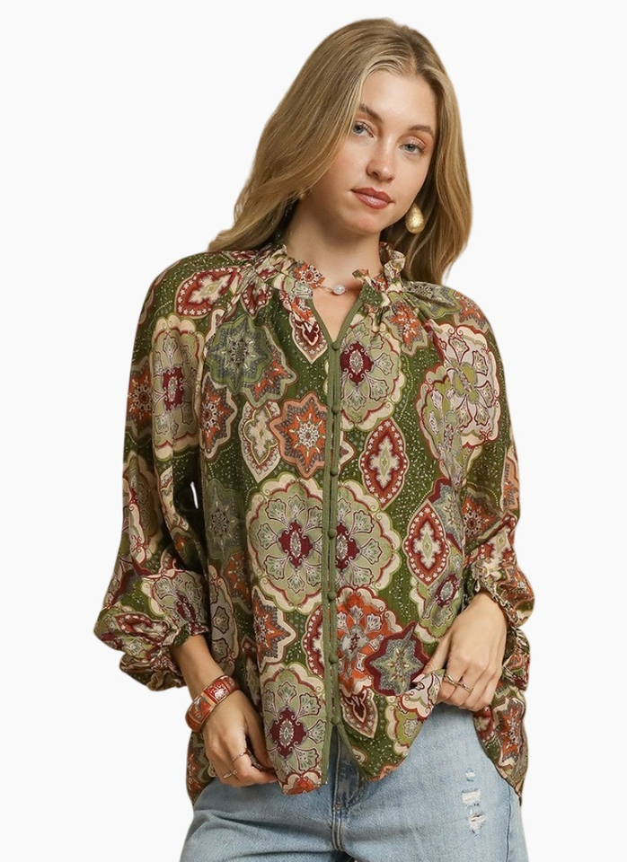 Mosaic Print Blouse