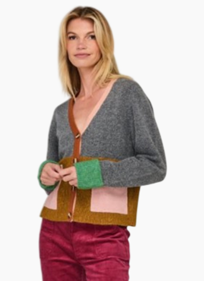 Boom Shankar Remi Cardi Grey Multi