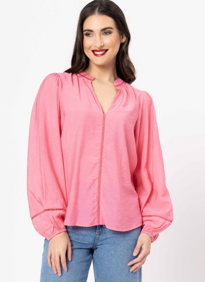 Seeking Lola Sylvie Top - Peony
