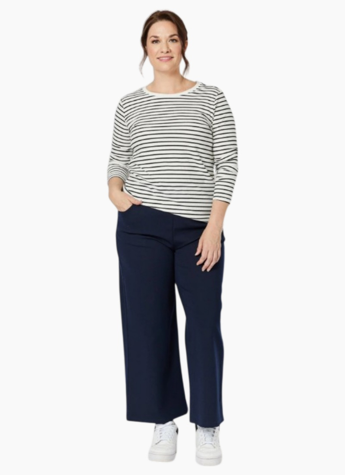 Clarity Kimmy Ponti Wide Leg Pant - Navy