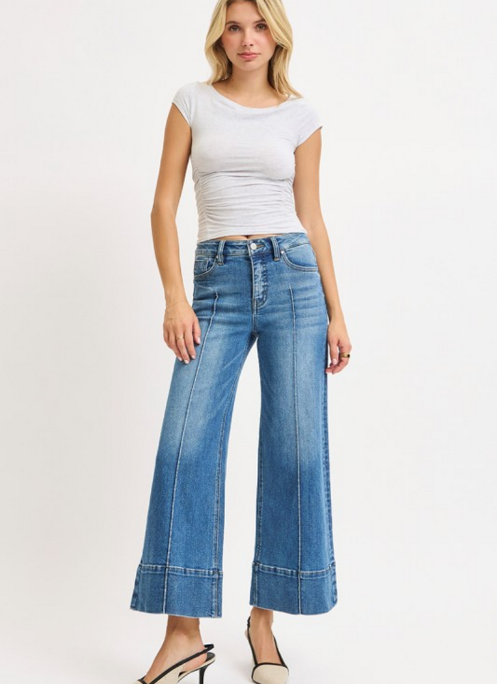 Holly Crop Wide Leg Jean - Medium