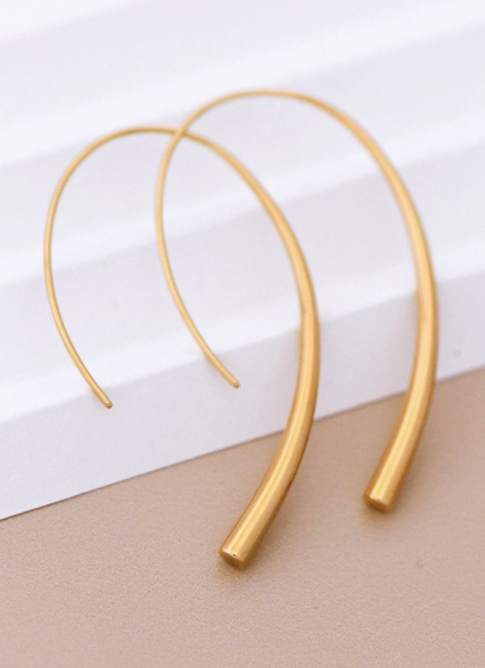 Gold Plated Stainless Steel Hoop Earrings