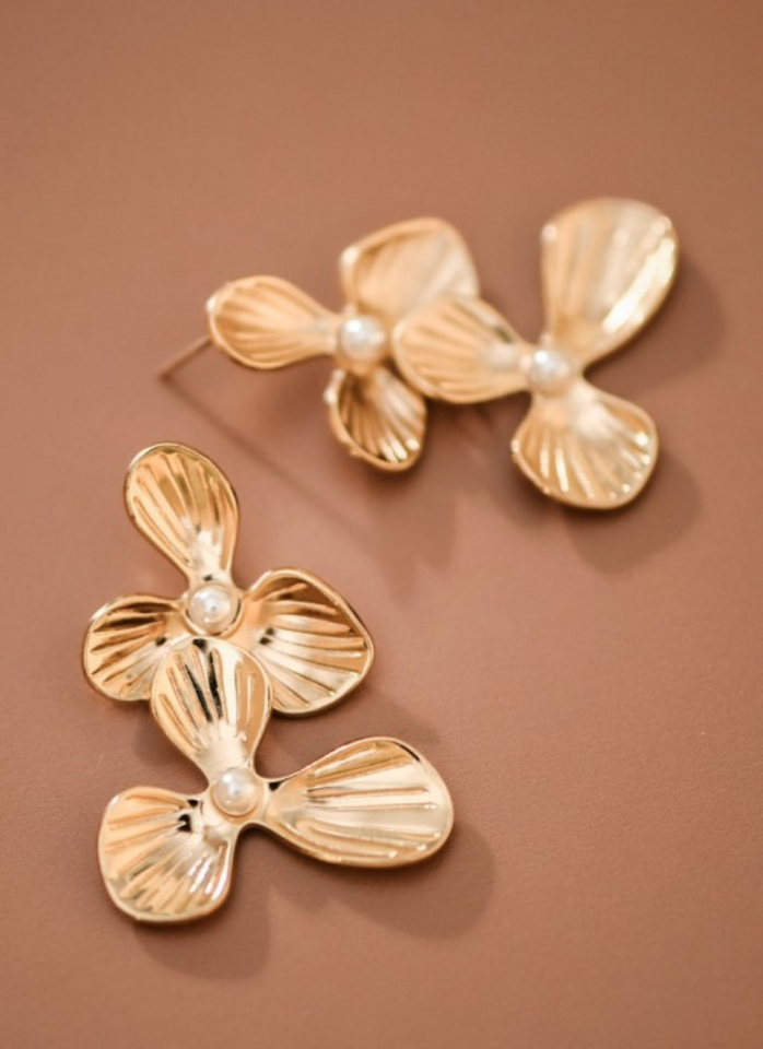 Pearl Flower Earrings