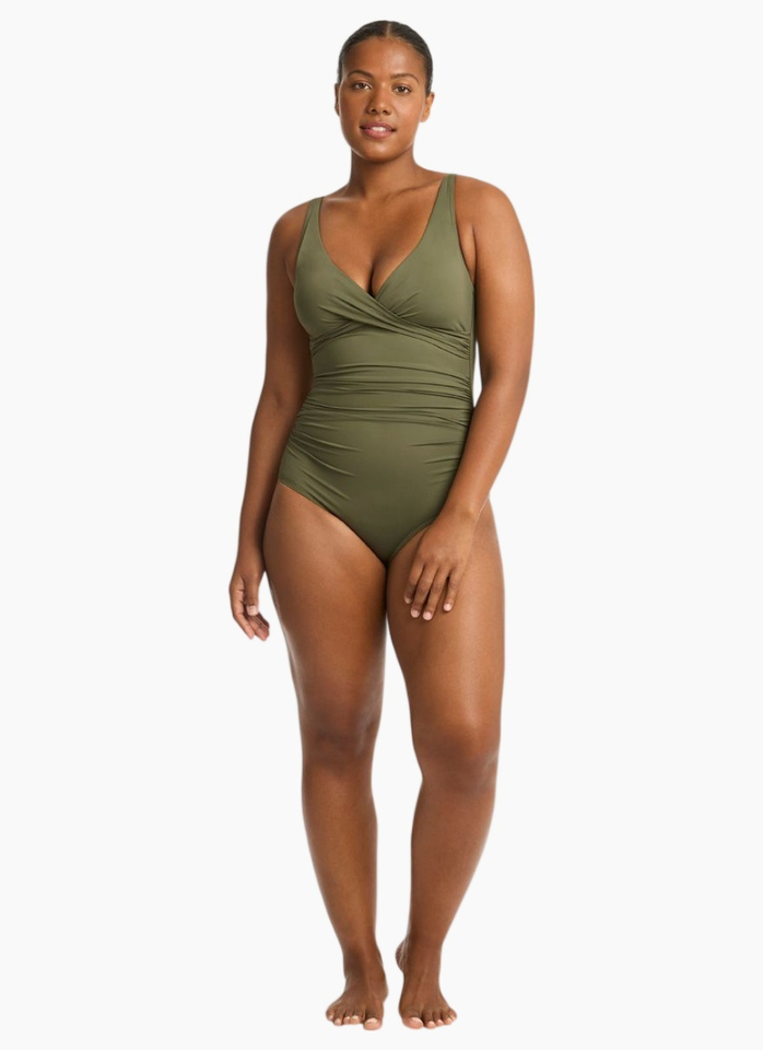 Sea Level Essentials Cross Front Multifit One Piece