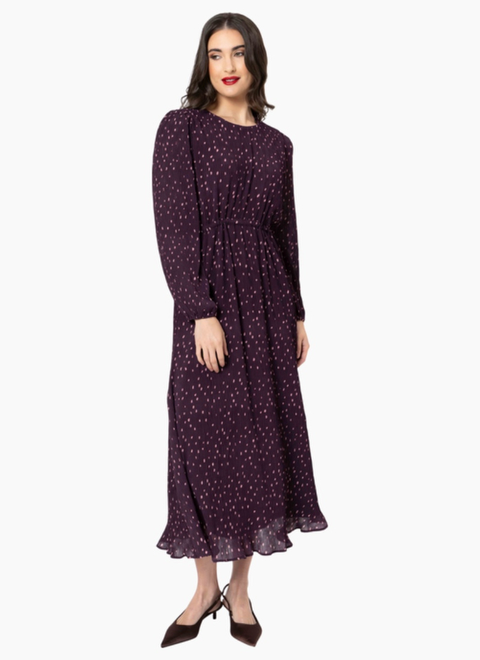 Seeking Lola Cat Walk Maxi Shift Dress - Cranberry Crush