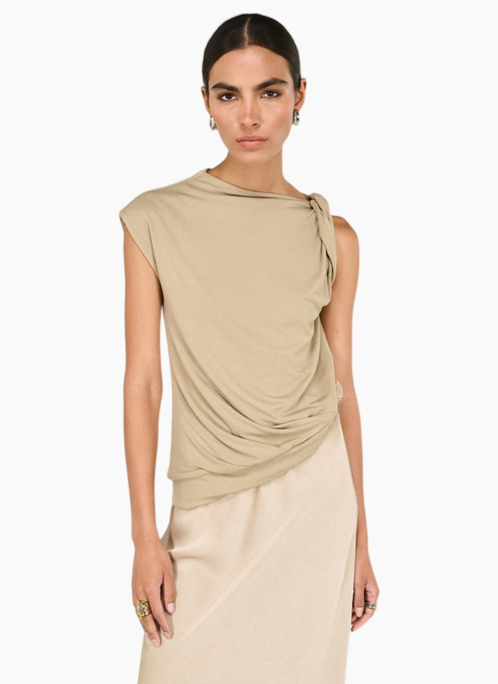 Staple the Label Eva Twist Detail Top - Moss