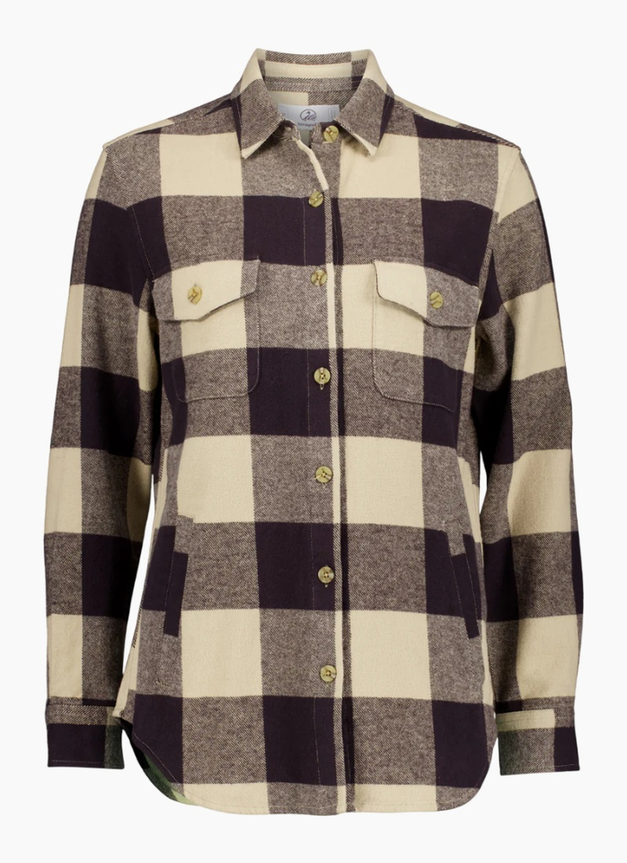 Swanndri Rapaki Shacket - Espresso/White