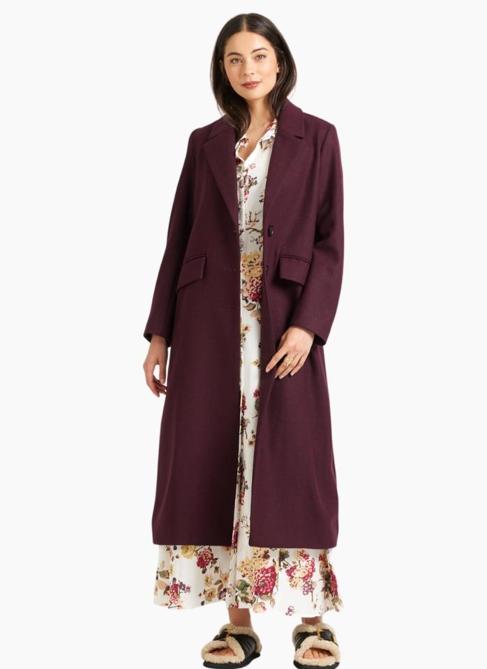 Tuesday Label Archer coat-Merlot