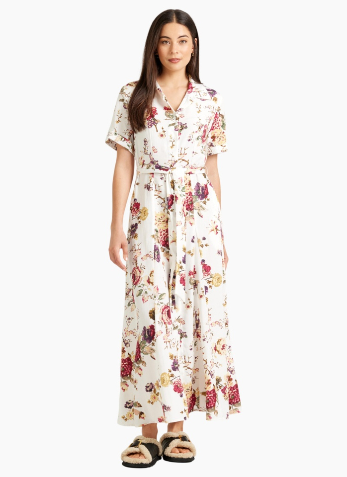 Tuesday Label Godet shirt dress-vintage floral