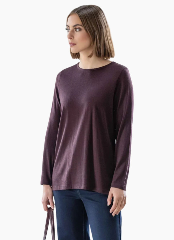 Vassalli Ivey Merino Top - Berry
