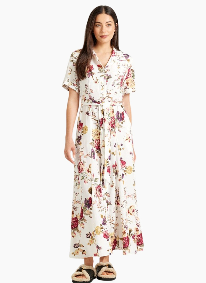 Tuesday Label GODET SHIRT DRESS - Vintage Floral