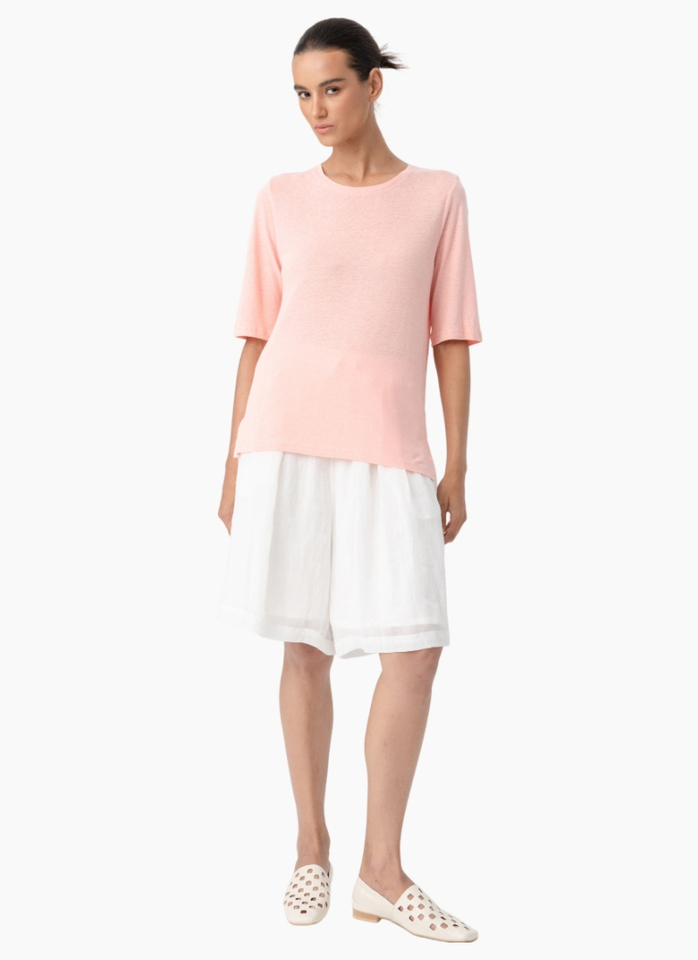 Two by Two 5608 Linen Tee - Pink