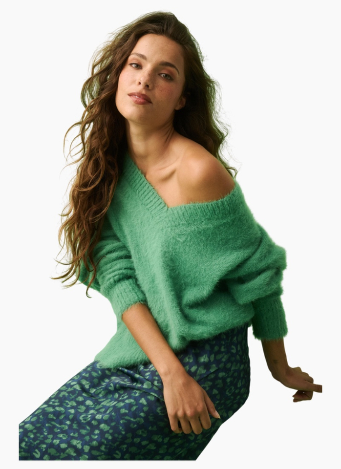 Cartel & Willow CW Emmie Knit Sweater - Sea Green
