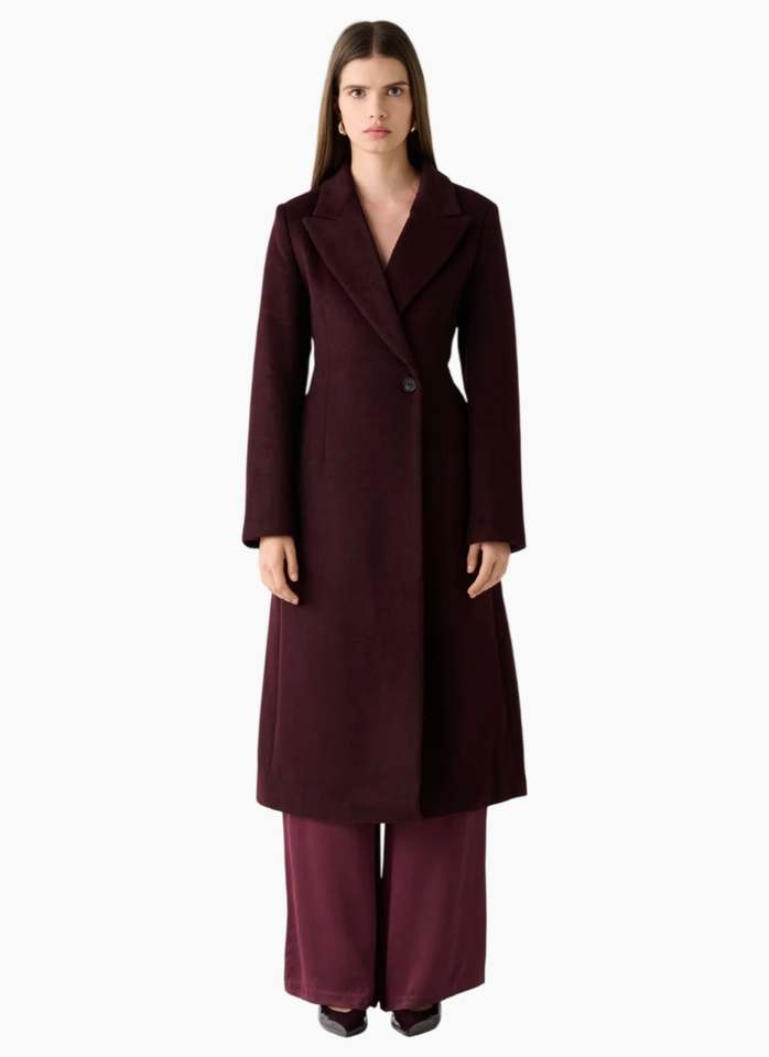 Esmaee Eternal Coat Wine