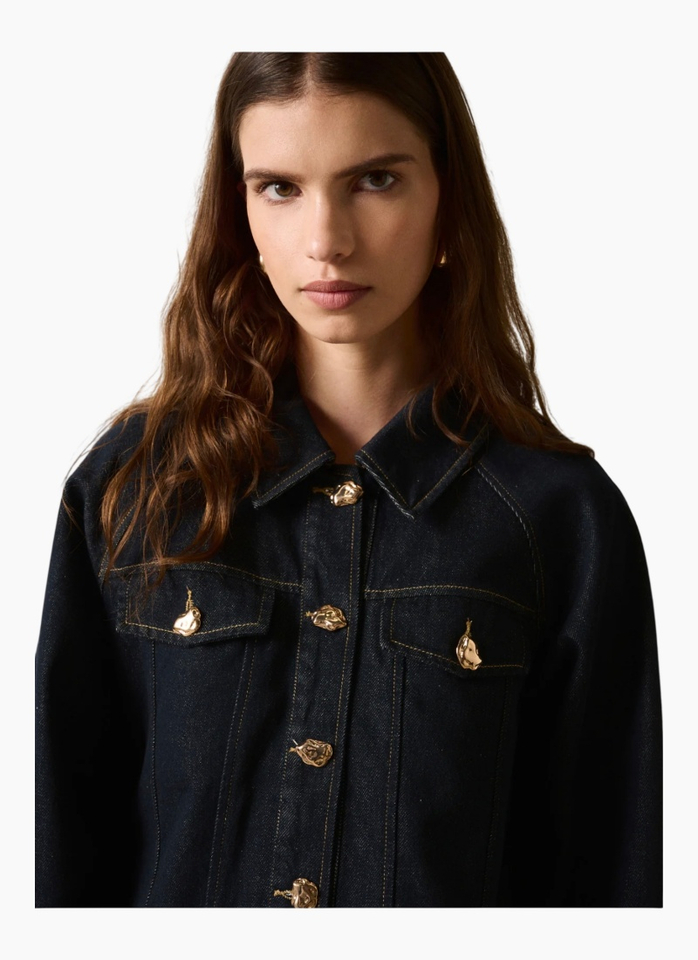 Esmaee Memphis Denim Jacket Dark Indigo