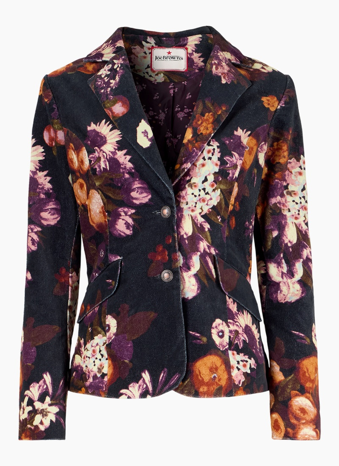Joe Brown Fruit Print Moleskin Blazer