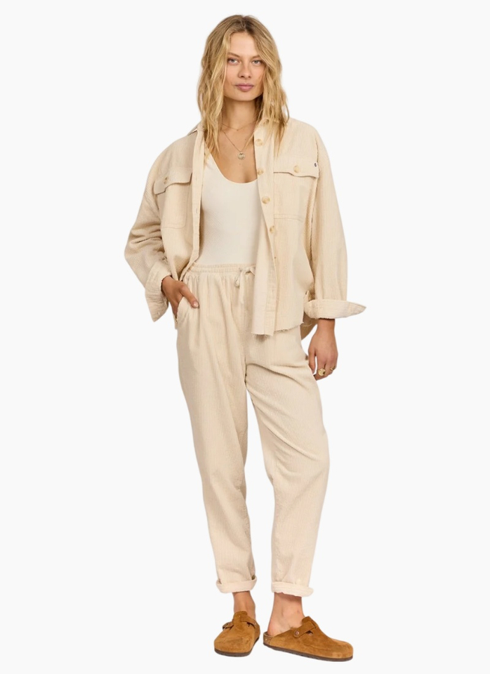 Sisstrevolution After Hours Cord Shacket -  Sea Salt