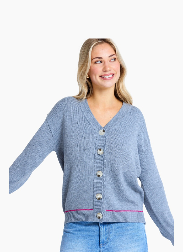 Stella + Gemma Academy Cardigan - Grey Marle
