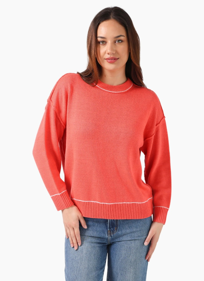 Stella + Gemma Denver Jumper - Coral