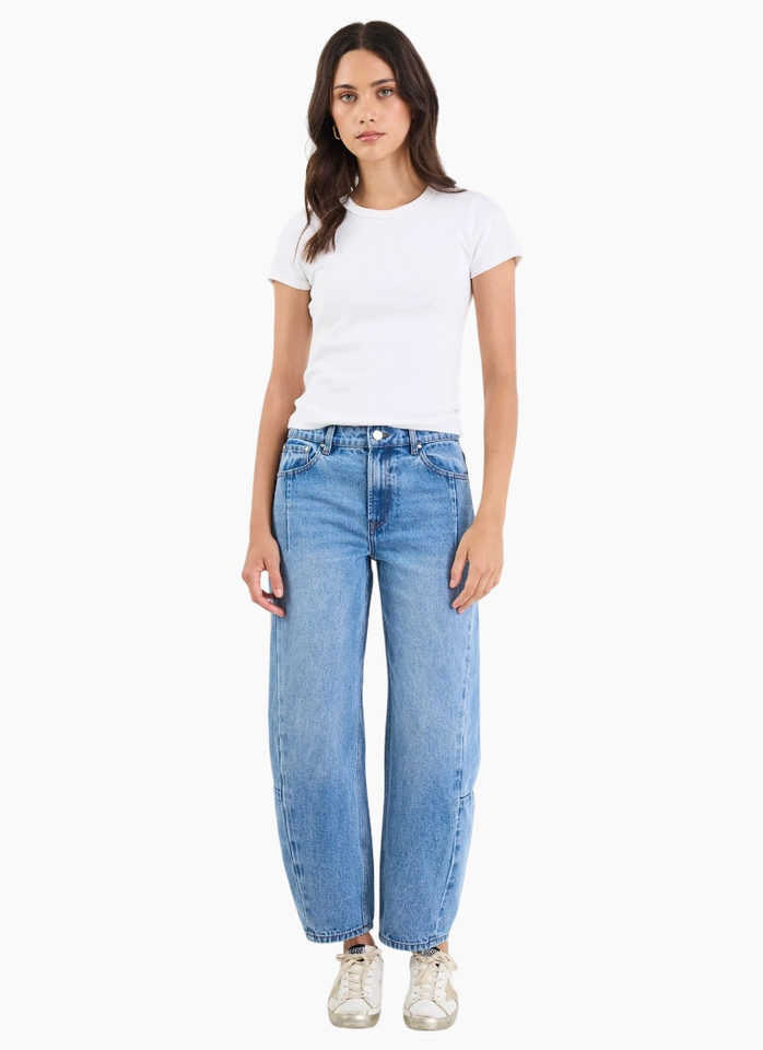 Among The Brave Graduate 90s Blue Non Stretch Barrel Jeans