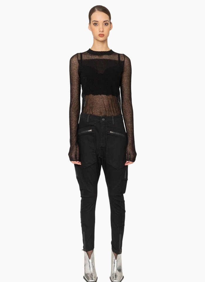 Bone & Arrow KN024 Evon Top - Black
