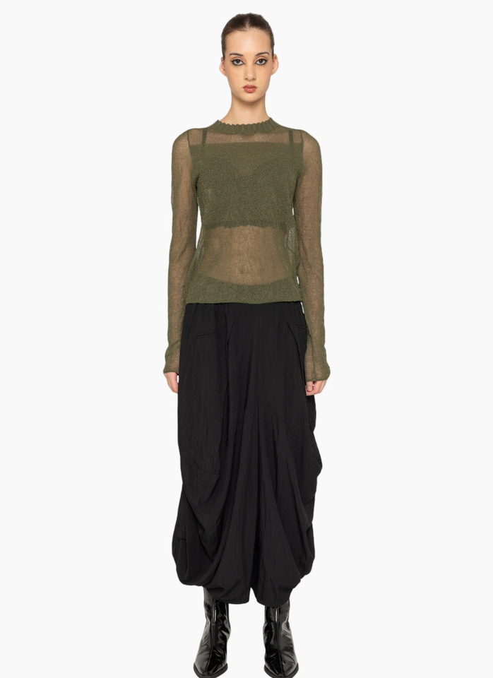 Bone & Arrow KN024 Evon Top - Seaweed