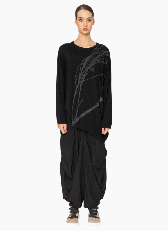 Bone & Arrow KN027 Perri Tunic - Black