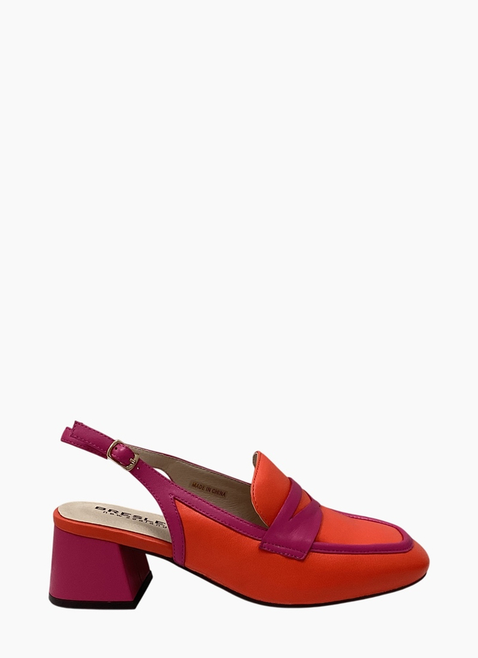 Bresley Peony-S Slingback Heel Flame/Fuxia