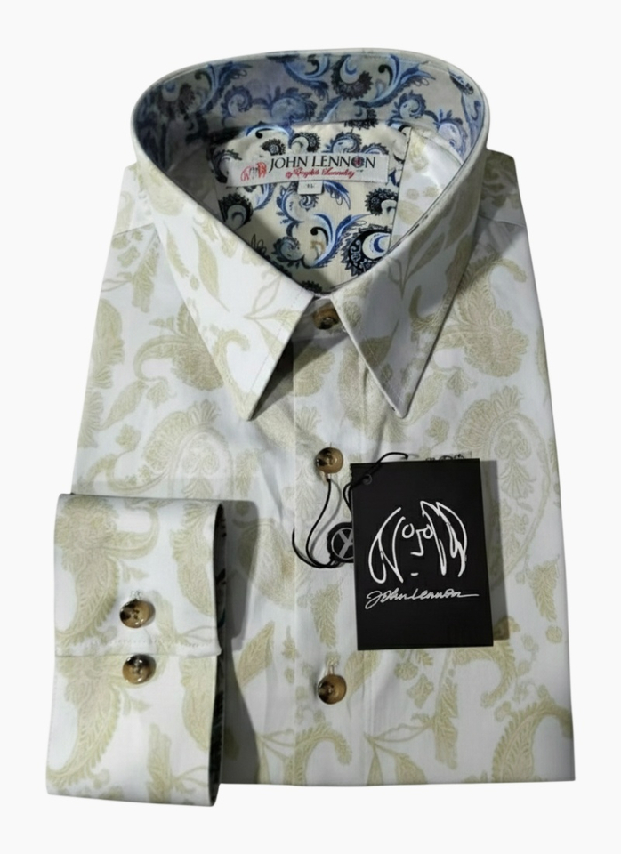 English Laundry John Lennon - White Paisley Shirt