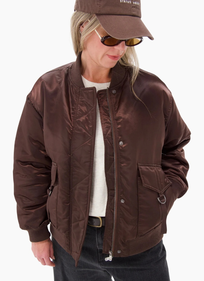 Foxwood FOXWOOD LUCY BOMBER-COFFEE BEAN