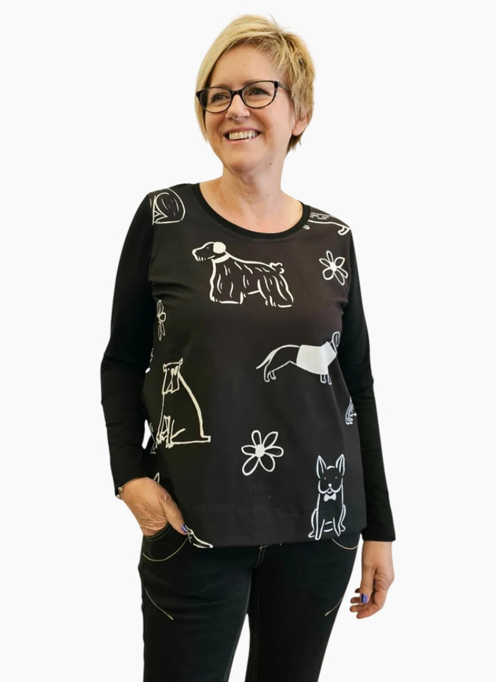 Jellicoe Basic Tee 26-129 - Pawtrait Black/White
