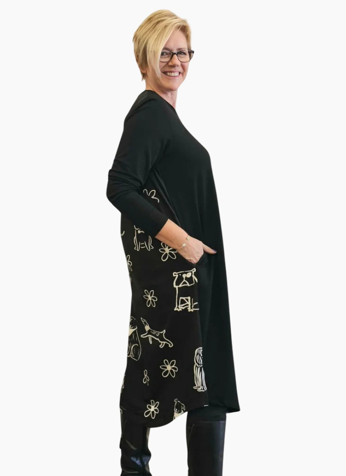Jellicoe Simone Dress 26-130 - Pawtrait Black/White