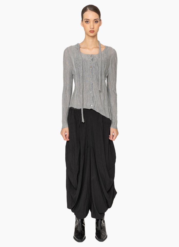 Bone & Arrow KN016 Frey Cardigan - Grey Marl