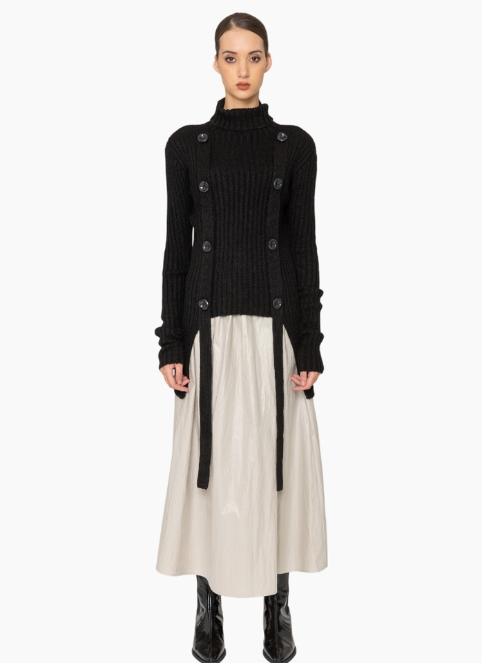 Bone & Arrow KN025 Denzel Top - Black
