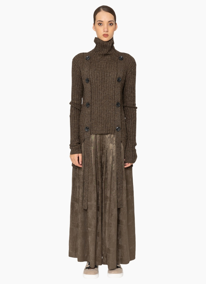 Bone & Arrow KN025 Denzel Top - Mocha
