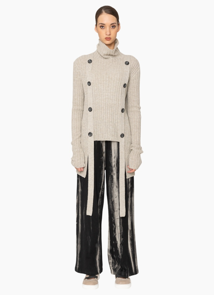Bone & Arrow KN025 Denzel Top - Silver