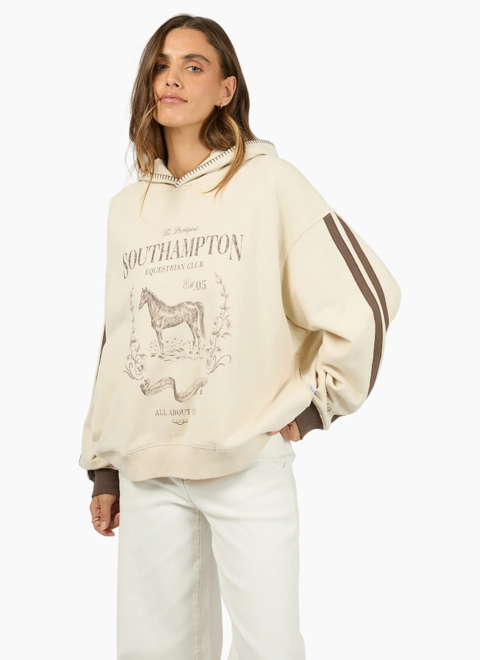 All About Eve Southampton Box Hoodie - Vanilla