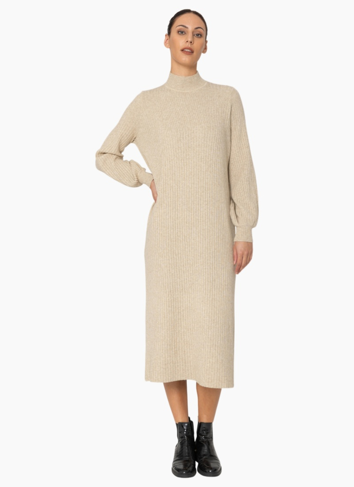 Two by Two KN044 Moira Dress - Oatmeal