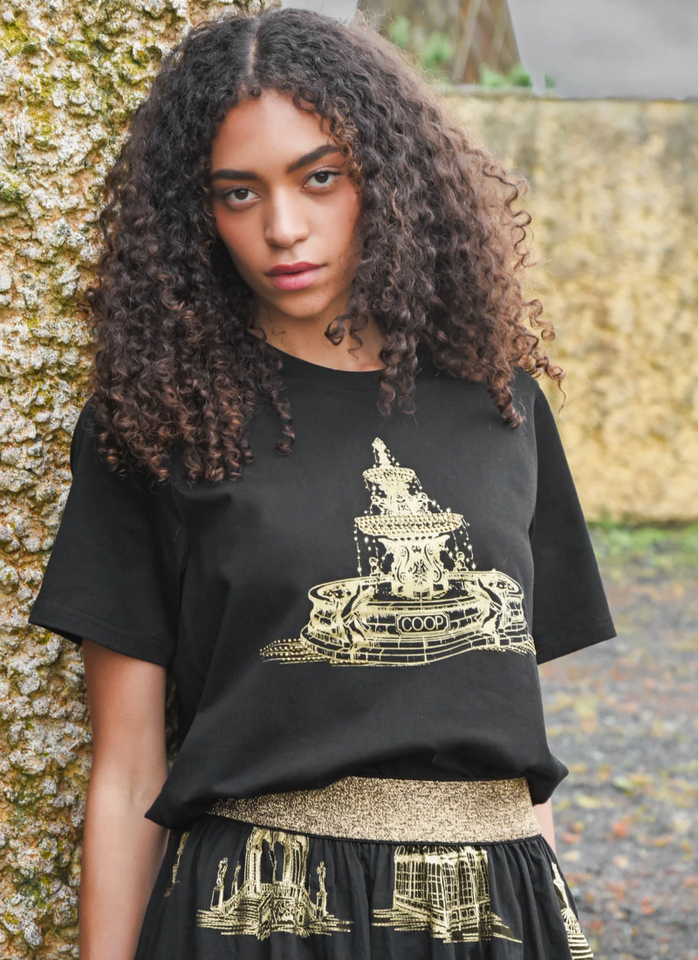 COOP Fountain Of Sparkle T-Shirt - Black/Gold