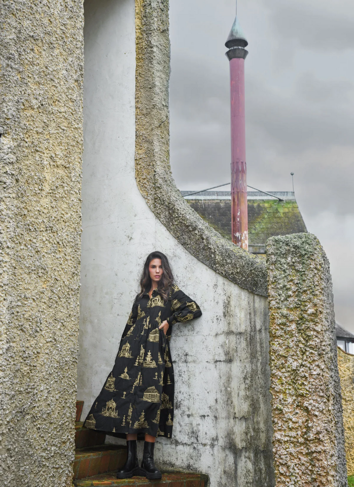 COOP LOOM WITH A VIEW Dress - Black/Gold