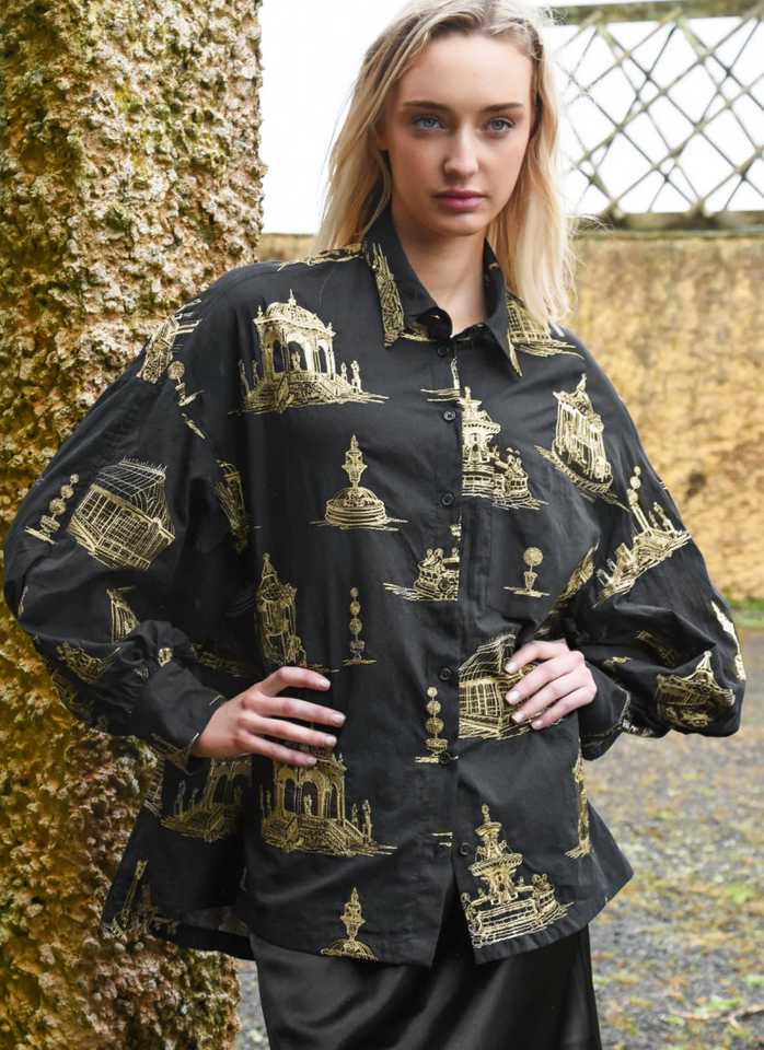 COOP Loose & Luxe Shirt - Black/Gold