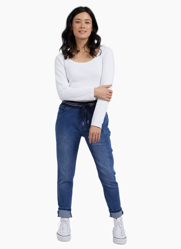Elm MELODY JOGGER DENIM-DARK BLUE