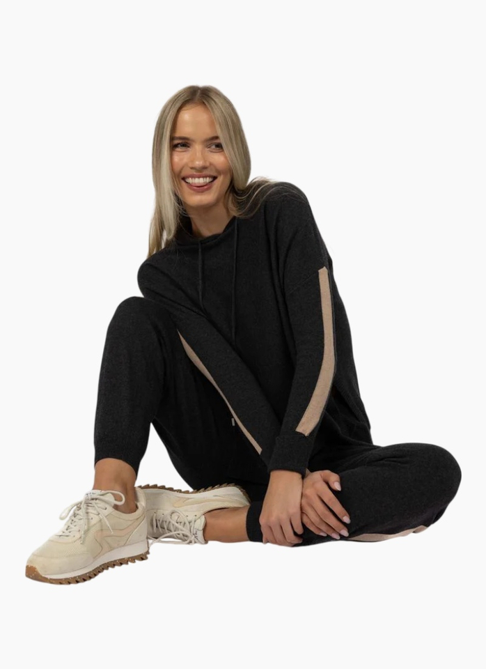 Humidity Peyton Hoodie - Charcoal/Latte (HW26318)