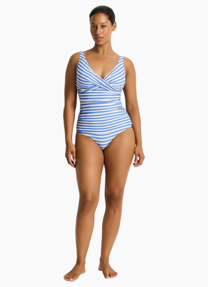 Sea Level Amour Cross Front Multifit Tankini with High Waisted Pant