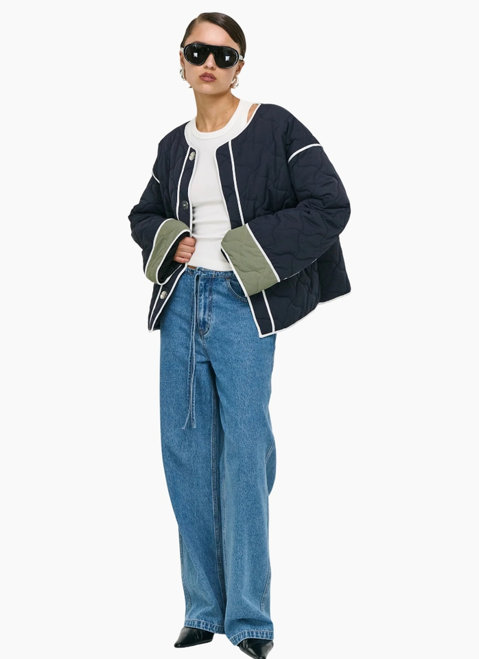 Staple the Label Hollis Puffer Jacket - Black/Olive