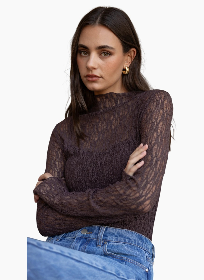 Among The Brave Giving Chocolate Lace Long Sleeve